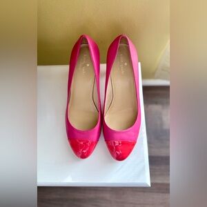 Kate Spade Red and Pink Colorblock Heels - Size 8